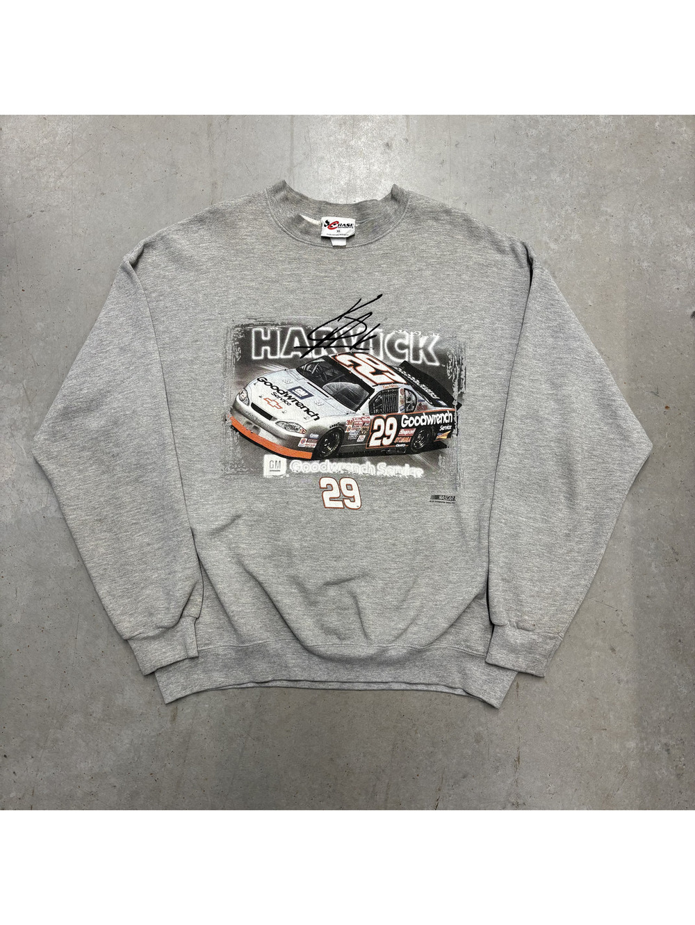 Vintage 90s Nascar Kevin Harvick Racing Graphic Sweatshirt Extra Large Gray